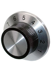 41017-2, Ручка металлическая (пластиковая вставка) со шкалой, d36 мм