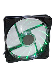 CLR12025LL12SA-GR, вентилятор 120*120*25мм 12В с подсветкой зеленый, подшипник скольжения, 1700 об/м