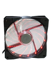 CLR12025LL12SA-RD, вентилятор 120*120*25мм 12В с подсветкой красный, подшипник скольжения, 1700 об/м