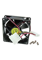 FANCASE-4, Вентилятор, 80x80x25, втулка, 4 pin Molex, провод 30 см