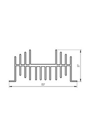 АВМ-583-100, радиатор 122х60мм длина 100мм, аналог HS135