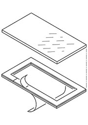 34160041, ART 600 Дисплейное окно с клеевой рамкой