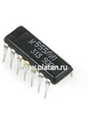 К555ЛИ1, 4 логических элемента "2И" (SN74LS08N)