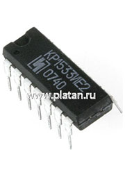 КР1533ИЕ2 (07-15г), Двоичный десятичный четырeхразрядный счeтчик [2102Ю.14-В] (=SN74ALS90)