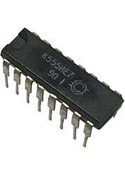 К555ИЕ7, синхронный реверсивный двоичный счетчик с параллельной загрузкой, (SN74LS193N) (90-97г)