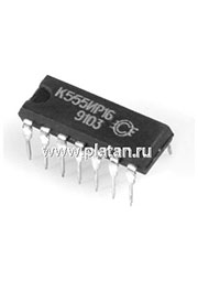 К555ИР16 (90-97г), Универсальный 4-х разрядный регистр сдвига (SN74LS295N)