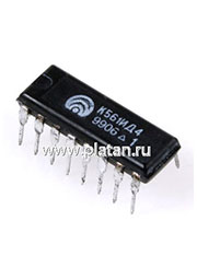 К561ИД4, Дешифратор возбуждения одноразрядного семисегментного ЖКИ