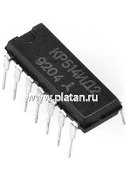 КР514ИД2, Семисегментный дешифратор (ОА) (MSD101)