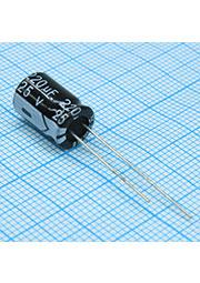 KM221M1EBKJ0812VBK, Radial, 25V 220uF /8*12/105 C