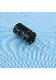 KM332M1EBKJ1625VBK, Radial, 25V 3300uF /16*25/105 C