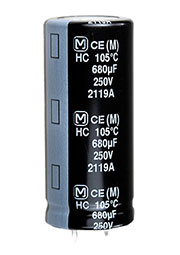EETHC2E681HJ, конденсатор электролитический 680мкФ 250В 105гр 22*50 2000ч (К50-35)