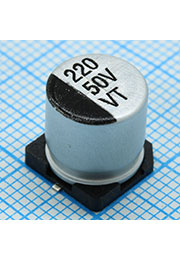 VT221M1HBKJ1010VBK, SMD эл-лит 50V 220uF /10*10.5/105 C