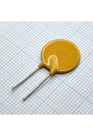 LP60-135F, PPTC предохранитель с радиальным выводом cерия 60V LP60