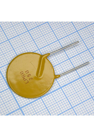 LP60-250F, PPTC предохранитель с радиальным выводом cерия 60V LP60