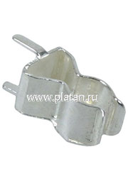 FC-001-N(DH) (покрытие никель), Держатель предохранителя на плату, cерый, 5мм
