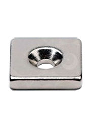 Магнит прямоугольник 15х15х3,5/7х3мм с зенковкой неодим