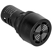 593380, Сигнализатор звуковой ND16-22F ?22 мм черный АС/DC24В