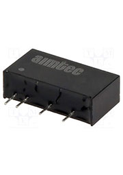 AM1D-2405DZ, DC/DC преобразователь 1Вт вх 24В вых 5В 100мА SIP7 1000В