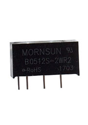 B0512S-2WR2, DC-DC преобразователь 2Вт вх 5В вых 12В SIP 1500В