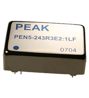 PEN5-243R3E2:1LF, DC/DC,5W,Вх:18-36V,Вых:3.3V/1200mA,1500VDC,DIP24,Ind