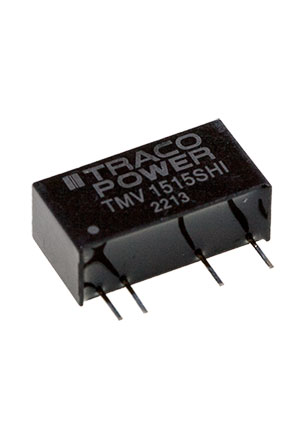 TMV 1515SHI, DC-DC преобразователь 15В в 15В 0.066A 1Вт SIP4