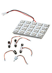 PCB-52*35-20SMD-R-12V, свето диод для авто красн 5*4 диодов 5переходн