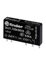 34.51.7.060.0010, Реле 1 переключ. 60VDC, 6A/230VAC SPDT