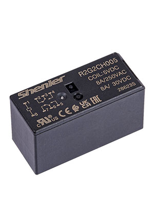 R2G2CH005, Реле миниатюрное 2пер. 5VDC, 8A/250VAC