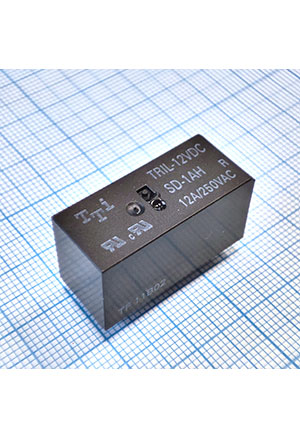 TRIL-12VDC-SD-1AH-R, Реле 1зам. 12V/12A,250VAC