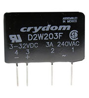 D2W203F, реле твердотельное 3-32VDC 3A/24-240VAC SIP SSR ZC snubber