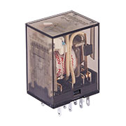 RP-407.AL, Реле промежуточное, 4-конт., 220VAC, 5А/250VAC, LED-индикатор