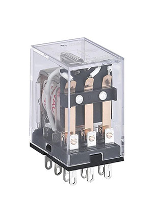 285205, Промежуточное реле JZX-22F(D) 3 конт. с инд. LED 5А 12В DC