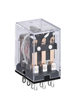 285375, Промежуточное реле JZX-22F(D) 4 конт. с инд. LED 3А 24В AC
