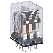 285414, Промежуточное реле JZX-22F(B) 4 конт. с инд. LED 3А 24В DC