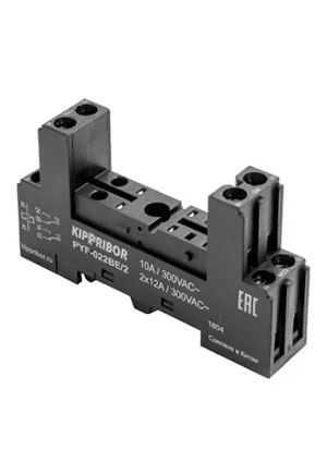 PYF-025BE/2, 2-ярусная колодка с винтовыми клеммами для реле REP-20x