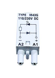 MODUL LD M43G GRAY, 854845  , Защитный модуль светодиод+диод (поляризация N), 110/230VDC, Цвет зелен