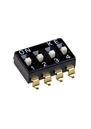 DMHA-04G-G, DIP переключатель 4 поз. SMD 2.54мм (аналог SWD4-4)
