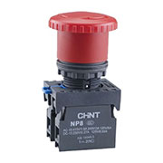 667129, Кнопка упр. "Грибок" ?40мм NP8-11ZS/14 фикс., красн., 1НО+1НЗ, IP65