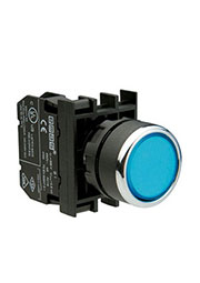 B100DM, Кнопка нажимная круглая синяя