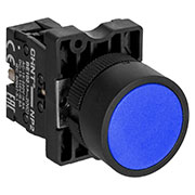 574087, Кнопка управления NP2-EA61 без подсветки синяя 1НО IP40