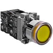 574266, Кнопка управления NP2-BW3565 1НО+1НЗ желтая AC/DC230В(LED) IP40