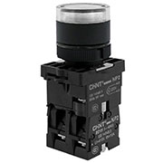 574735, Кнопка управления NP2-EW3165 1НО+1НЗ белая AC/DC230В(LED) IP40