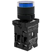 574745, Двойная кнопка NP2-EW8465 1НО+1НЗ AC/DC 220/230В(LED) IP40