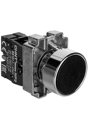 574815, Кнопка управления NP2-EA25 без подсветки черная 1НО+1НЗ IP40