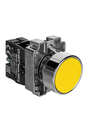 574845, Кнопка управления NP2-BA61 без подсветки синяя 1НО IP40