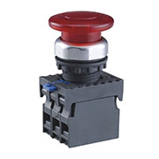 667285, Кнопка управления "Грибок" ?40мм с самовозвр. NP8-11MD/14 1НО+1НЗ красная AC110В-220В(LED) I