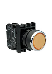 B100DSZ, Кнопка нажимная круглая желтая