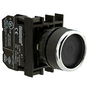 B100FH, Кнопка с фиксацией черная (1НО)