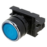 B100FM, Кнопка с фиксацией синяя (1НО)
