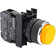 B100HS, Кнопка выступающая желтая (1НО)